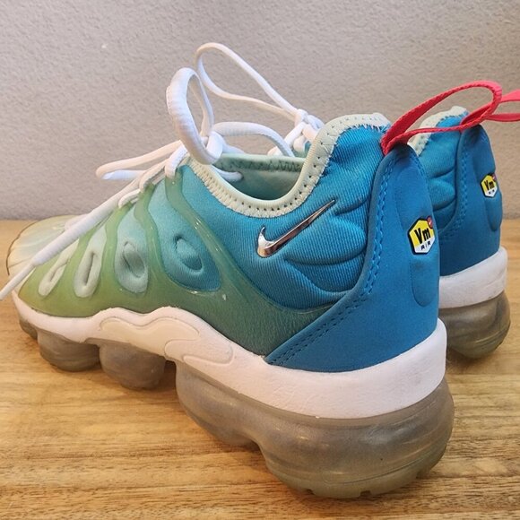 Nike Air Vapormax Plus Blue Green White Sneaker Shoes Womens Sz 8 | DQ7651-300 - Picture 4 of 13